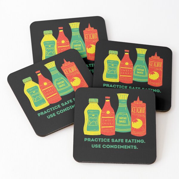 Item preview, Use Condoments, Use Condoms Pun (Black) designed and sold by GoodMoodFood.