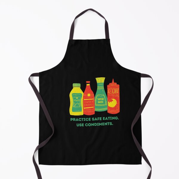 Item preview, Use Condoments, Use Condoms Pun (Black) designed and sold by GoodMoodFood.