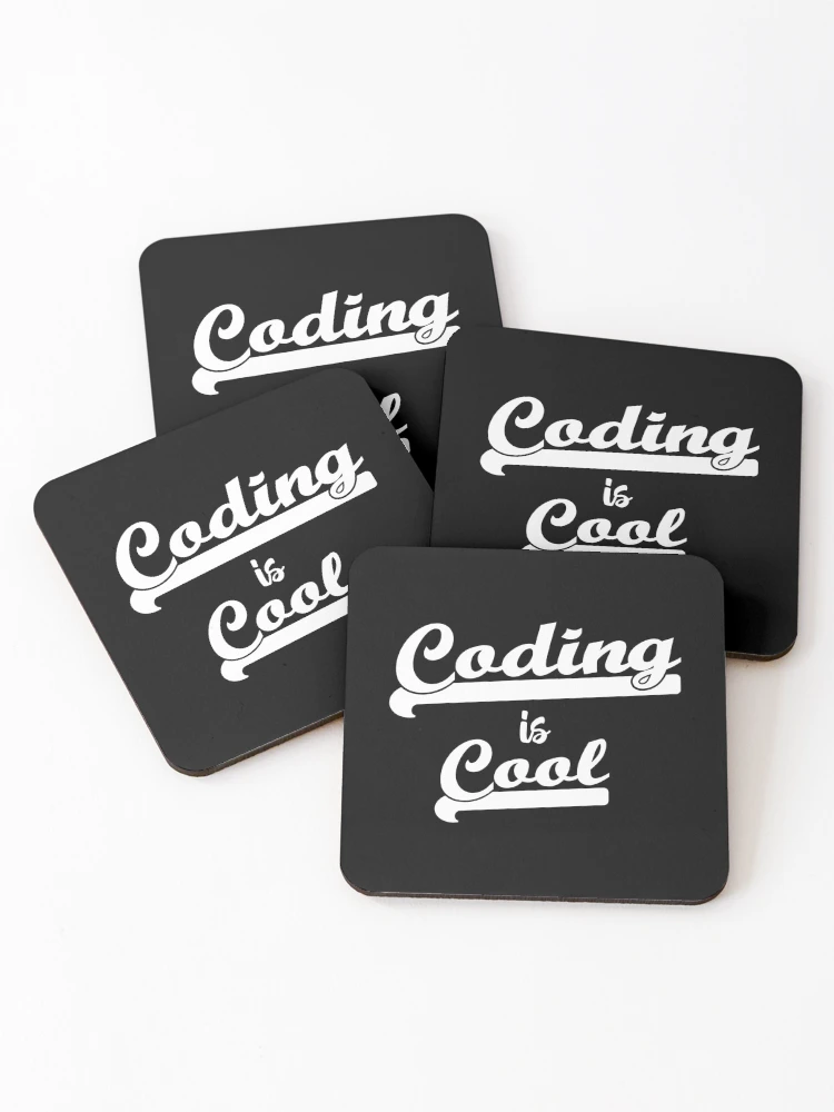 Thumbnail 1 of 5, Coasters (Set of 4), Coding Is Cool designed and sold by RADesigns21.