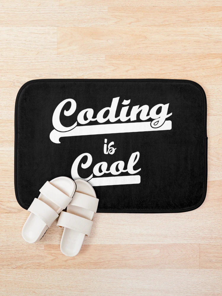 Thumbnail 1 of 6, Bath Mat, Coding Is Cool designed and sold by RADesigns21.