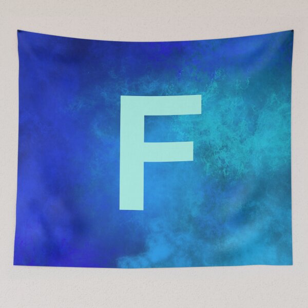 Item preview, Cosmic Fire Blue Alphabet F designed and sold by geoceltic.