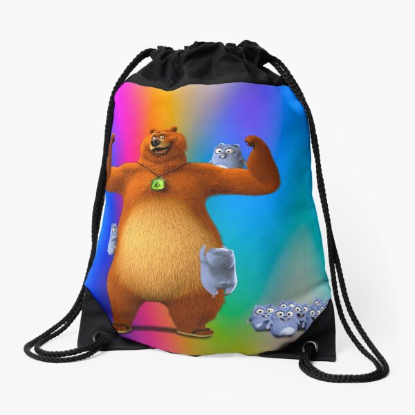 Grizzy And Lemmings Drawstring Bag