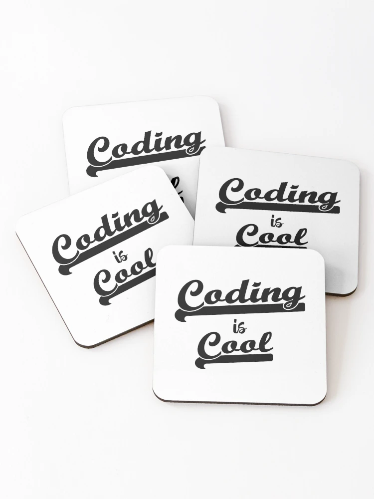 Thumbnail 1 of 5, Coasters (Set of 4), Coding Is Cool designed and sold by RADesigns21.