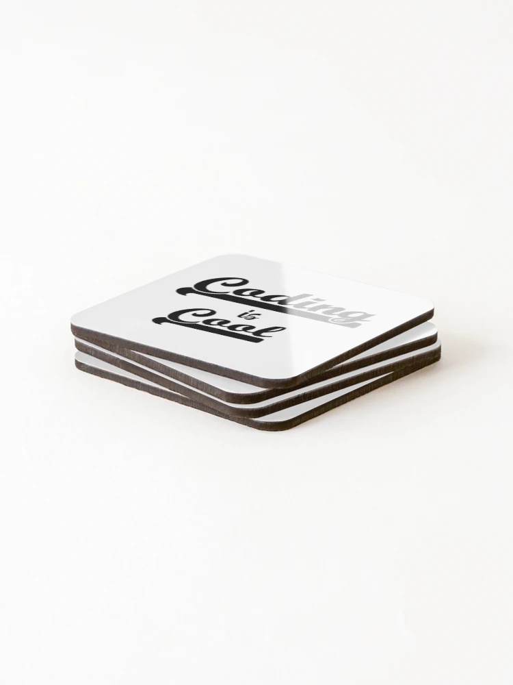 Thumbnail 4 of 5, Coasters (Set of 4), Coding Is Cool designed and sold by RADesigns21.