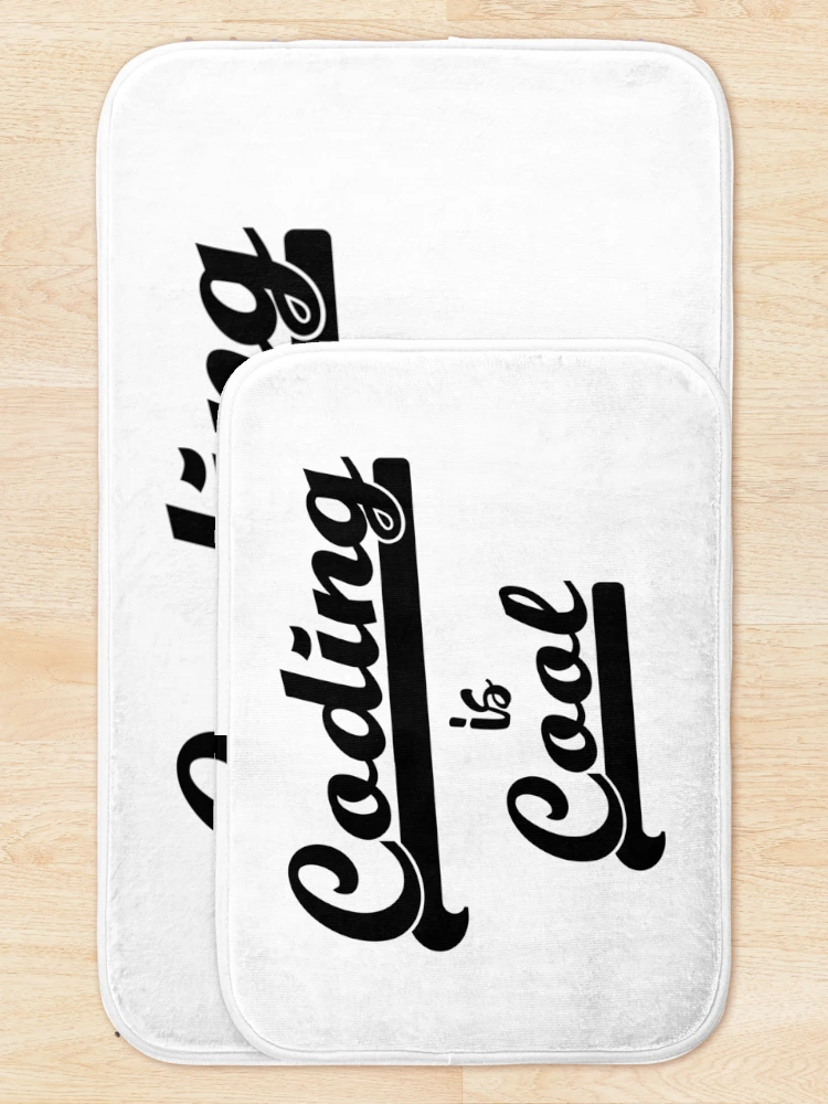 Thumbnail 5 of 6, Bath Mat, Coding Is Cool designed and sold by RADesigns21.