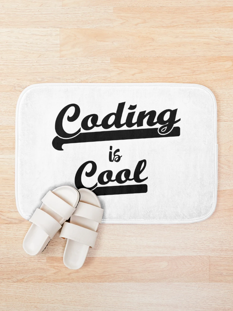 Thumbnail 1 of 6, Bath Mat, Coding Is Cool designed and sold by RADesigns21.