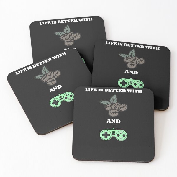 Item preview, Life is Better With Coffee and Gaming (Green) designed and sold by SacredsDesigns.