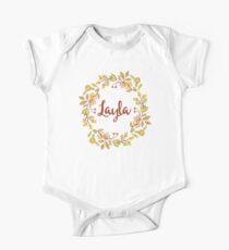 Layla lovely name and floral bouquet wreath One Piece - Short Sleeve