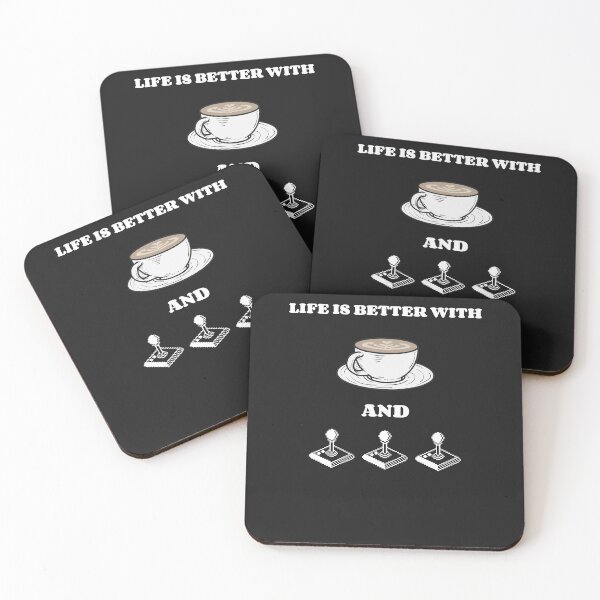 Item preview, Life is Better With Coffee and Gaming (White) designed and sold by SacredsDesigns.