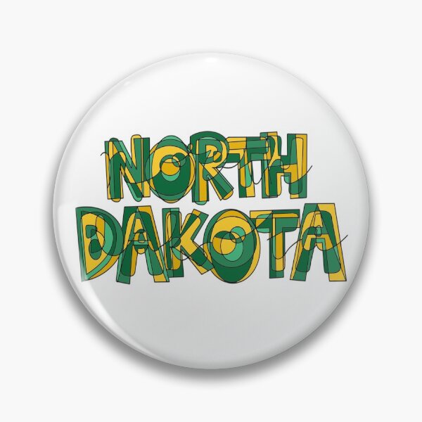 Item preview, Green and Yellow North Dakota Word Doodle designed and sold by klaireep.
