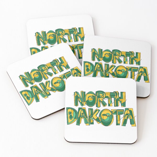 Item preview, Green and Yellow North Dakota Word Doodle designed and sold by klaireep.