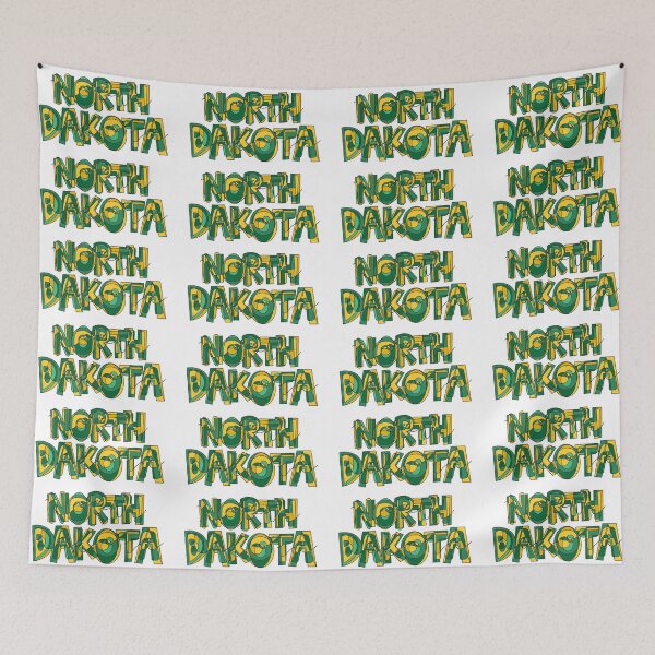 Item preview, Green and Yellow North Dakota Word Doodle designed and sold by klaireep.