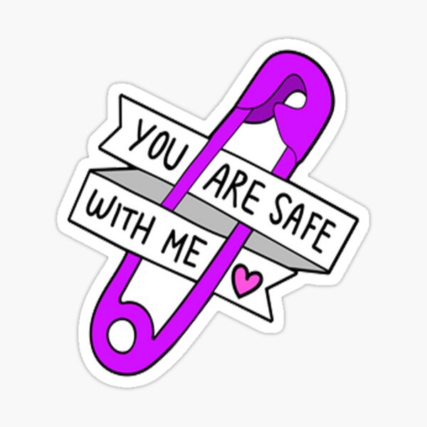 Épingle de sécurité Vous êtes en sécurité avec moi Sticker