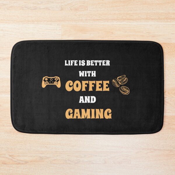 Item preview, Life is Better With Coffee and Gaming (Orange) designed and sold by SacredsDesigns.