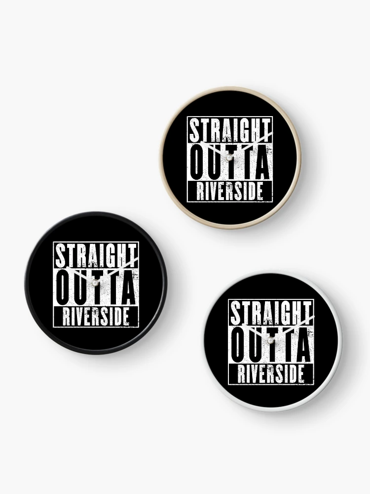 Thumbnail 3 of 4, Clock, Straight Outta Riverside designed and sold by RandomStuffShop.