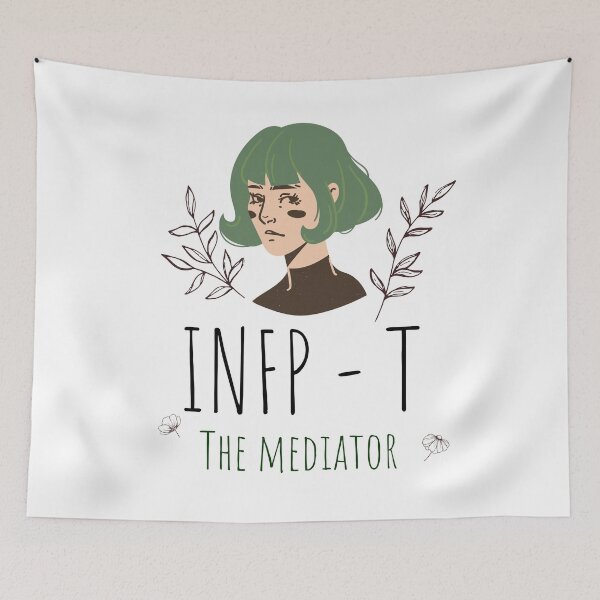 Item preview, Shy girl INFP - T The Mediator and Healer MBTI personality illustrated  designed and sold by sun-shadoww.