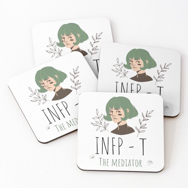 Item preview, Shy girl INFP - T The Mediator and Healer MBTI personality illustrated  designed and sold by sun-shadoww.