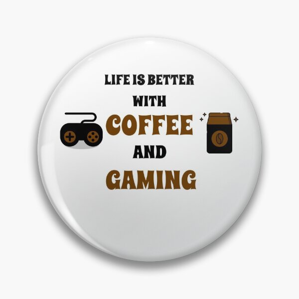 Item preview, Life is Better With Coffee and Gaming (Brown). designed and sold by SacredsDesigns.