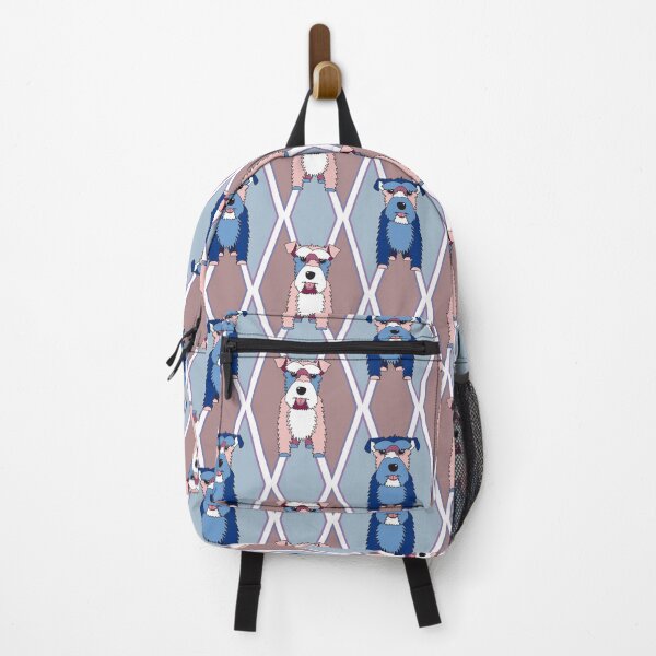 Item preview, Schnauzer Dogs No. 2 - Pink - Blue - Soft Braun designed and sold by SterreStudio.
