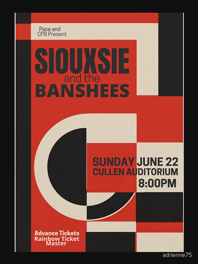 Siouxsie and the Banshees concert promo poster US tour