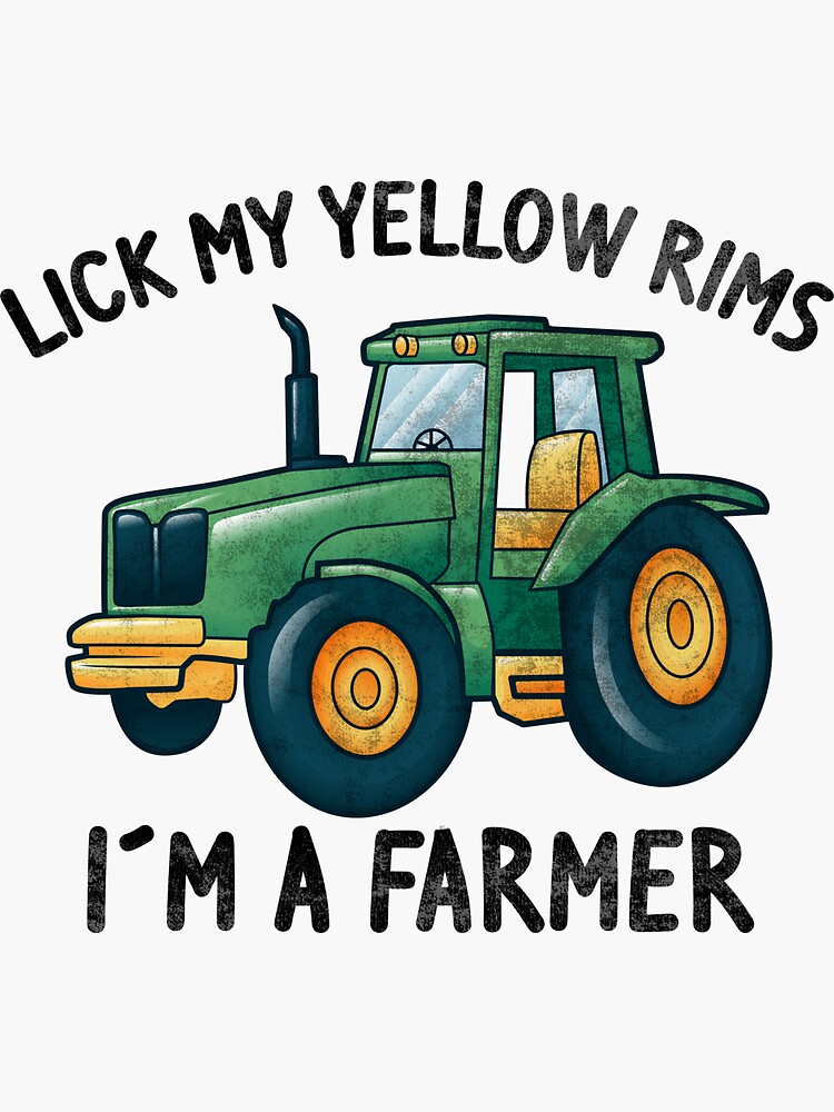 Traktor Lustiger Spruch Landwirt' Sticker