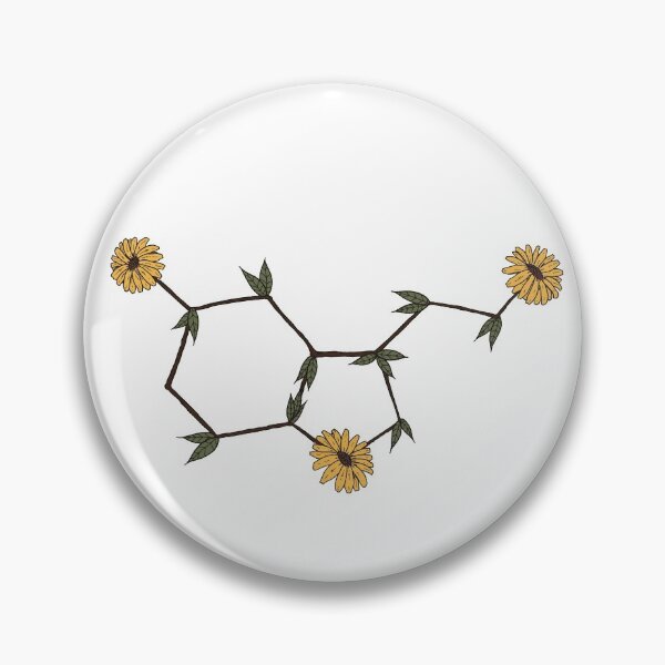 Item preview, Serotonin molecule flowers floral design designed and sold by Elixerdesign.