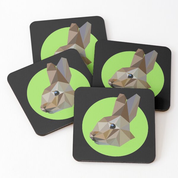Item preview, Rabbit Art Polygonal Style Animal Portrait  Hare Low Poly designed and sold by Verpax.