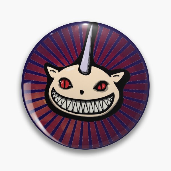 Item preview, Unicorn cat devil smiling with sharp teeth designed and sold by ChatterFox.