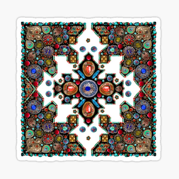Boho Jewels Black Sticker