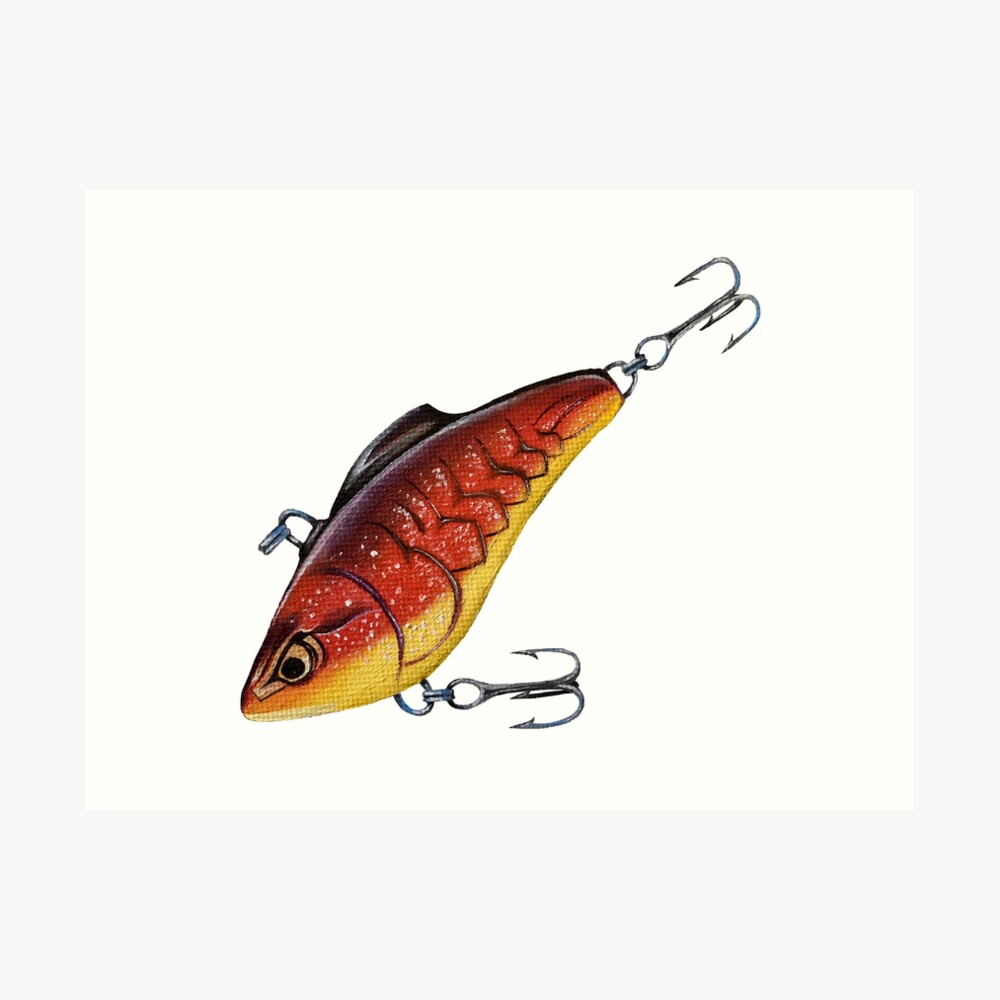 Red Fishing Lure Art Print for Sale by paigess
