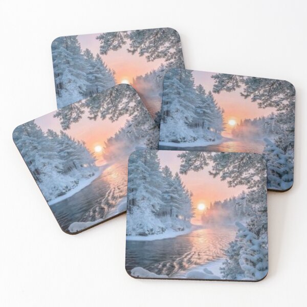 Item preview, Sun rise on freezes river. designed and sold by Lan thi Nguyen.