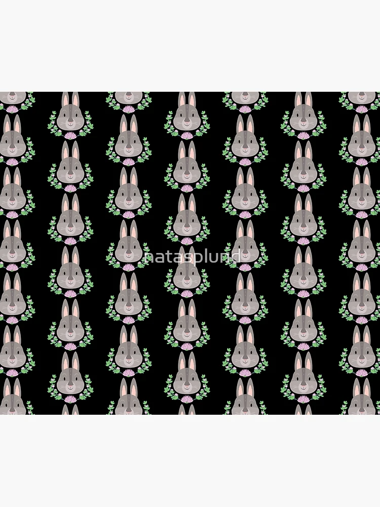 Thumbnail 6 of 6, Throw Blanket, Flora Rabbit designed and sold by natasplund.