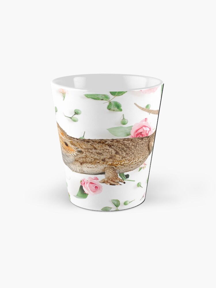 Alternate view of Bearded Dragon On A Carnation Background Mug
