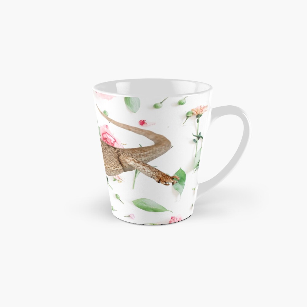 Bearded Dragon On A Carnation Background Mug