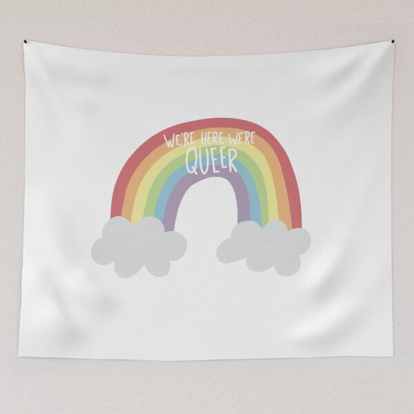 Item preview, We're Here We're Queer Rainbow designed and sold by bytgd.