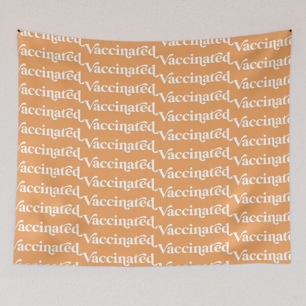 Item preview, Retro Vaccinated Design in with Pumpkin Background designed and sold by cutetype.