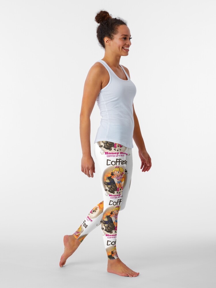 Alternate view of Coffee Up Y'all With Honey Dee Leggings