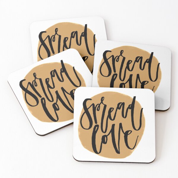 Item preview, spread love yellow hand lettering designed and sold by byannagrace.