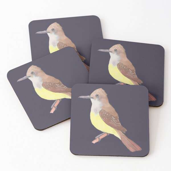 Item preview, Great Crested Flycatcher bird species watercolor art designed and sold by TheWaterBirds.
