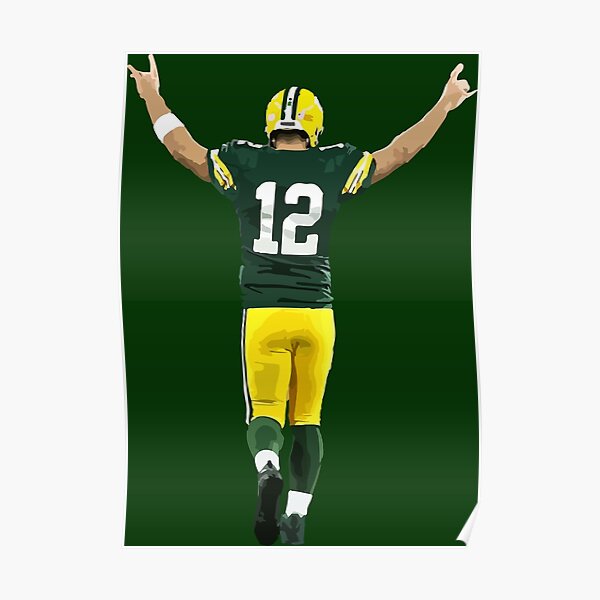 Fan Art Poster Aaron Rodgers Green Bay Packers Poster Wall 