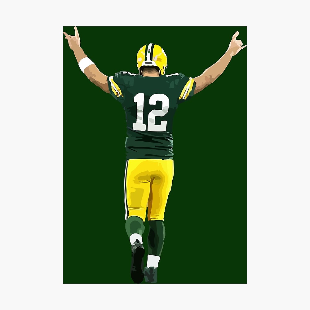 : American Football Player Aaron Rodgers Poster Print