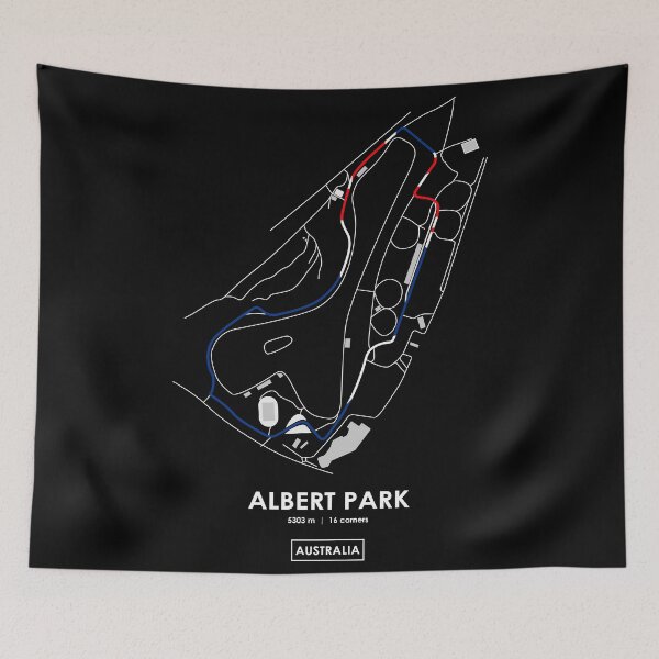 Item preview, ALBERT PARK - AUSTRALIA TRACK MAP FLAG designed and sold by andreanastasio.