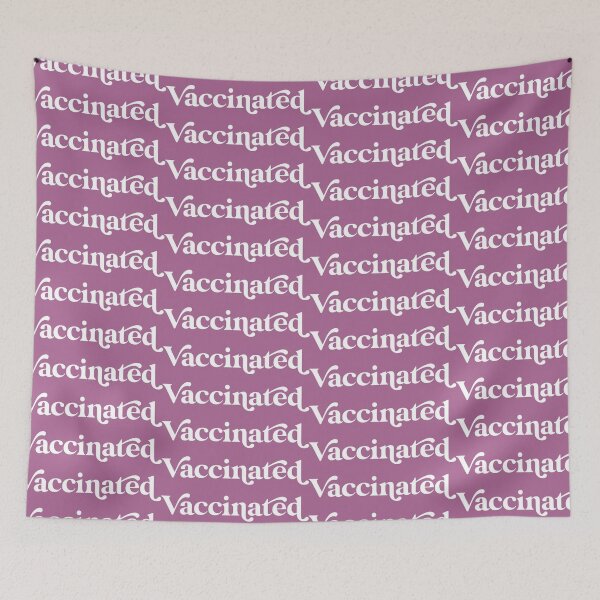 Item preview, Retro Vaccinated Design in with Lavender Purple Background designed and sold by cutetype.