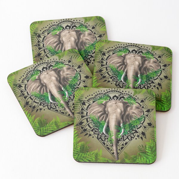 Item preview, Tropical boho elephant artwork designed and sold by urbano-design.