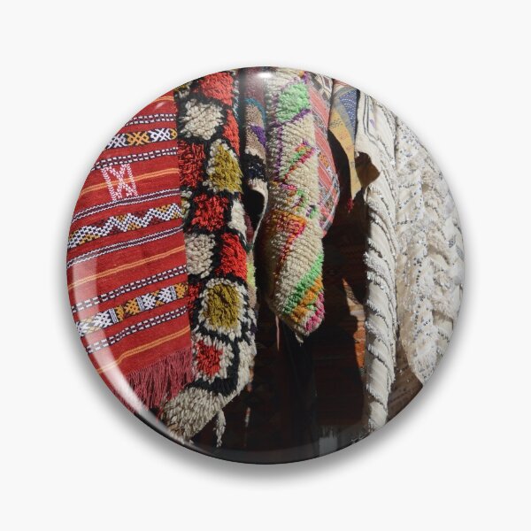 Item preview, Colorful Rugs Hanging in Marrakech Souks Morocco designed and sold by AnNisaArt.