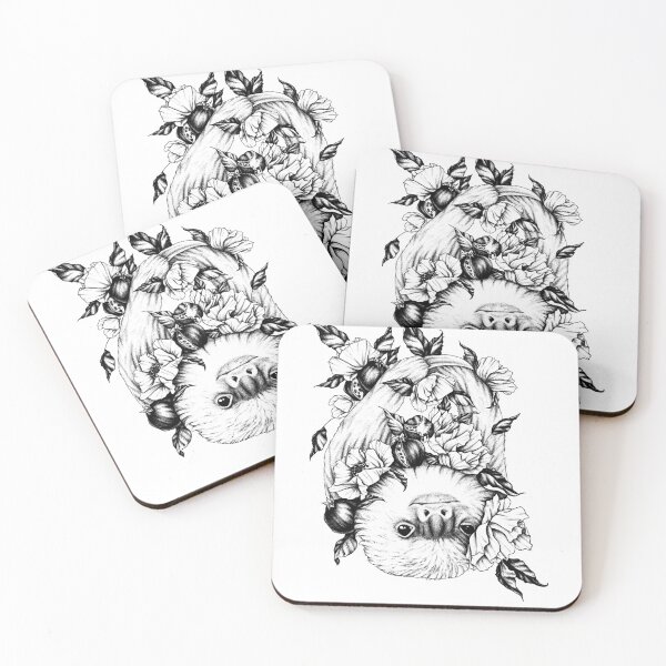 Item preview, Floral sloth designed and sold by Mgbrns.