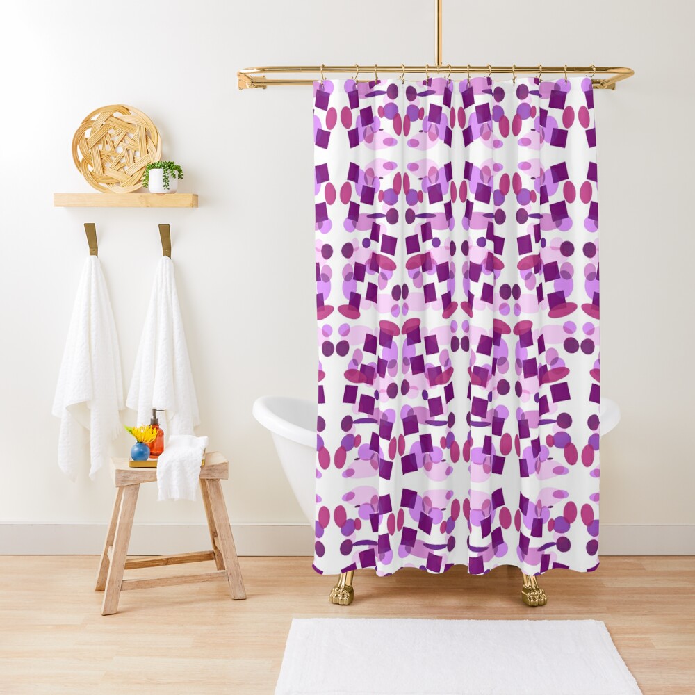 Colourful illusions  Shower Curtain