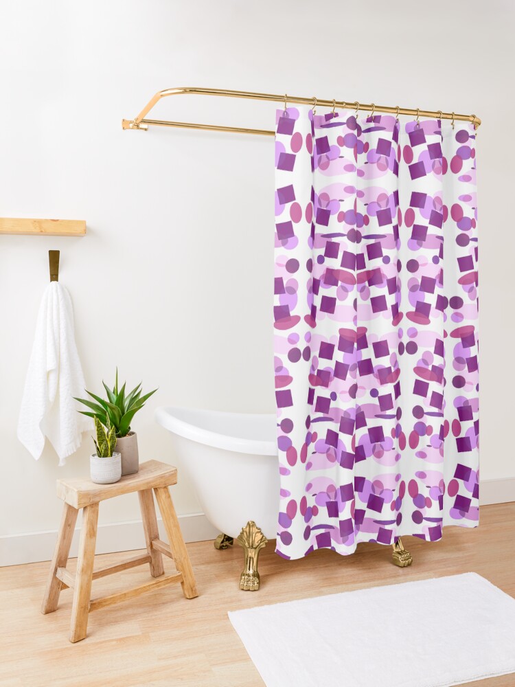 Alternate view of Colourful illusions Shower Curtain