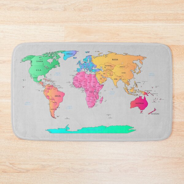 Item preview, Detailed Vector World Map With Country Names And Borders  designed and sold by mashmosh.