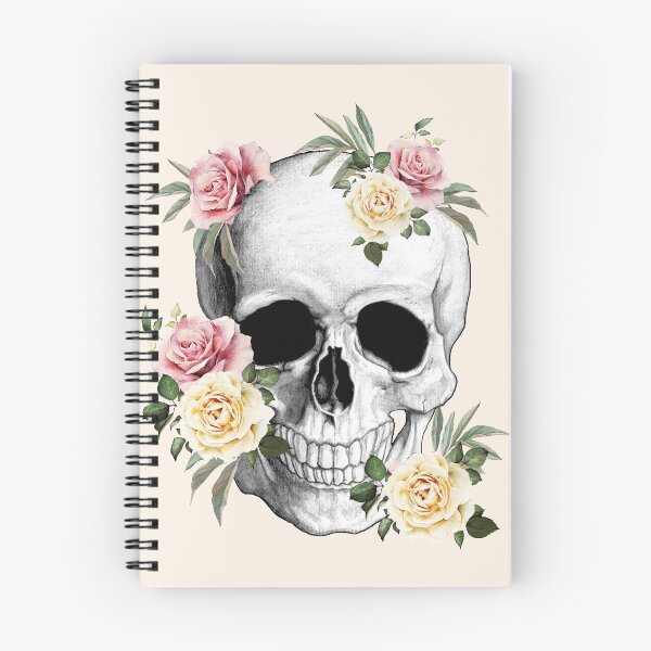 Item preview,  Skull human anatomy  floral, skeleton watercolor roses, Bones and Botany designed and sold by Collagedream.